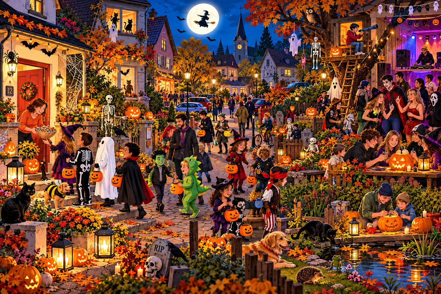 Halloween-Wimmelbild