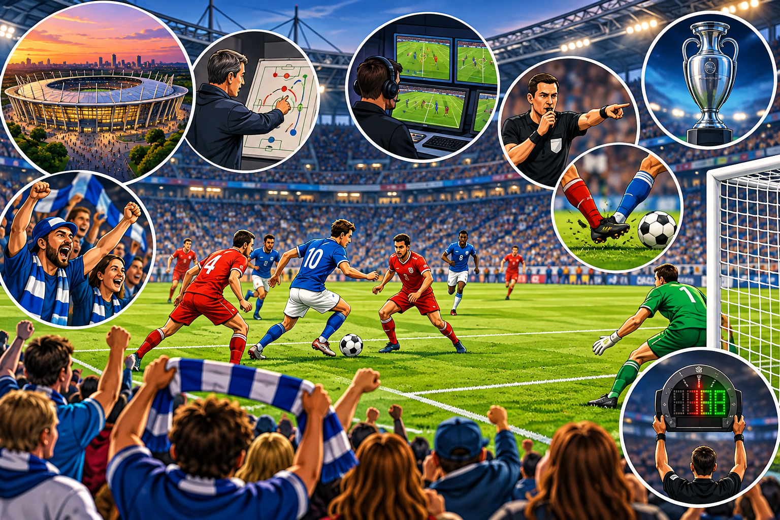 Fußballspiel im Stadion